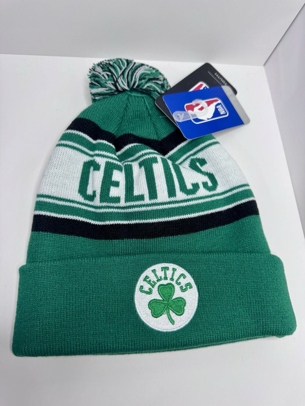 NBA Boston Celtics Beanie Hat Boys One Size Green White Black